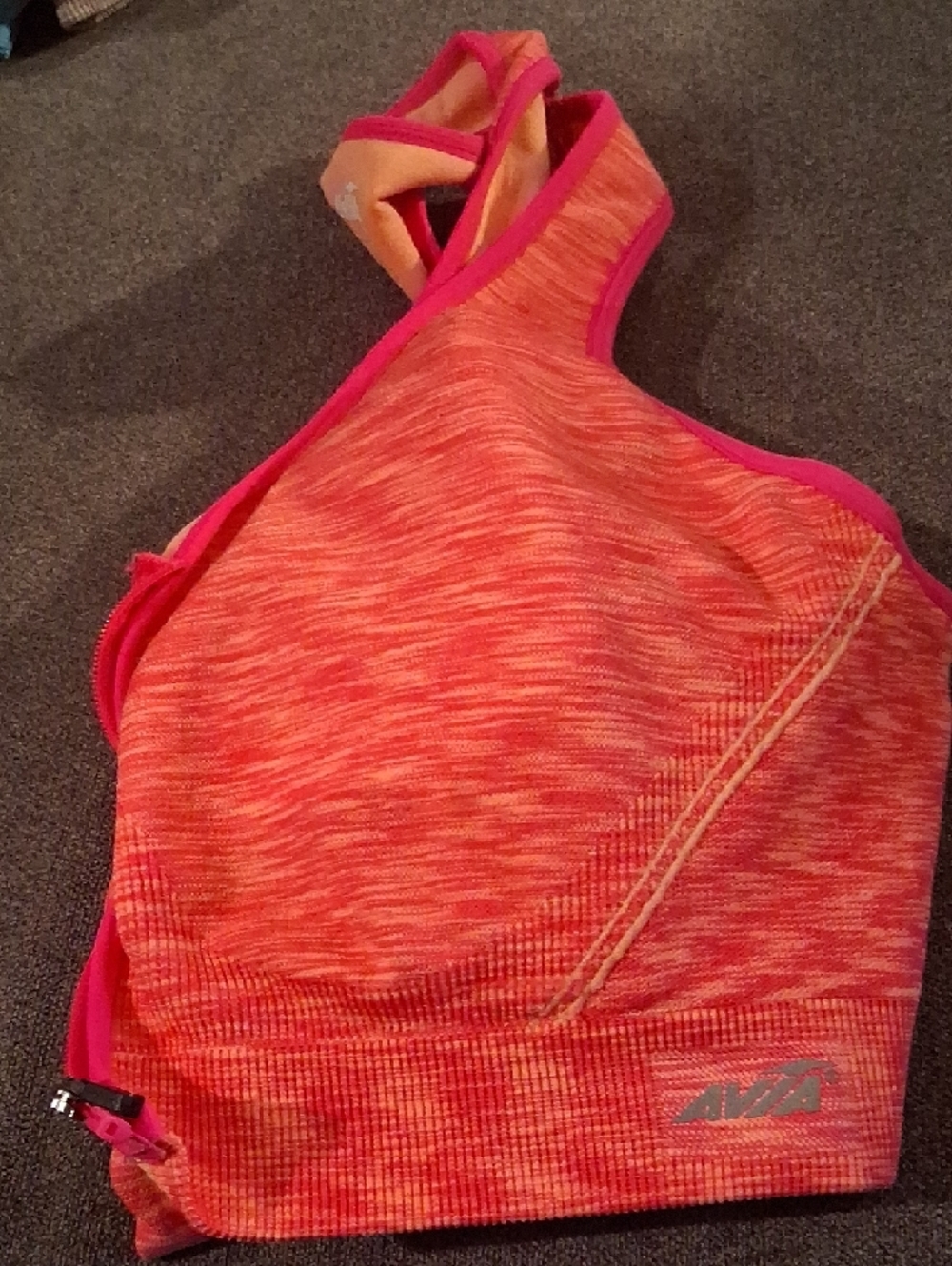 Avia Women's Assorted Sports Bra Lot - White Camo, Orange, Blue, Gray, Tan - Picture 3 of 8
